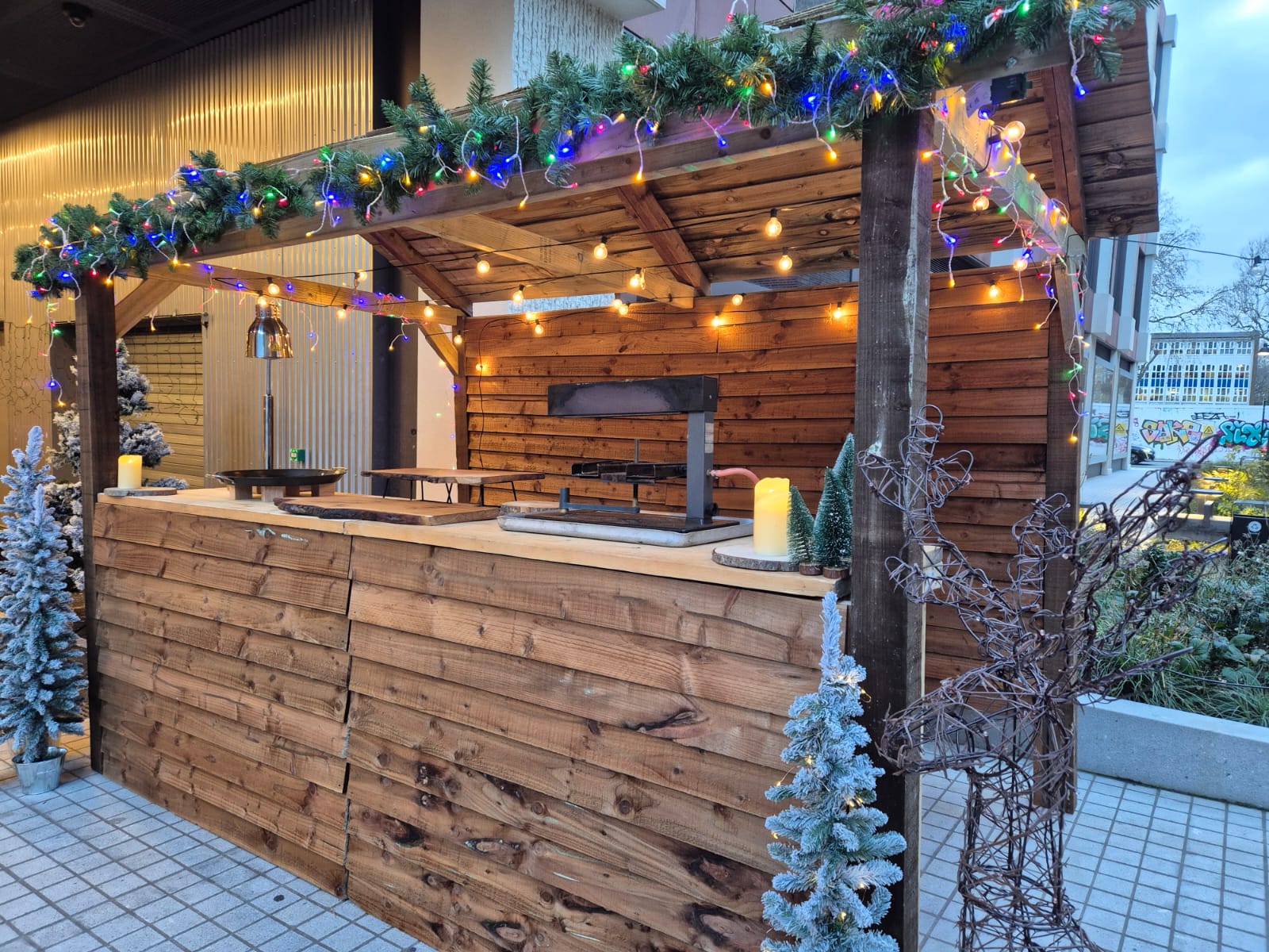 Christmas rustic bar unit