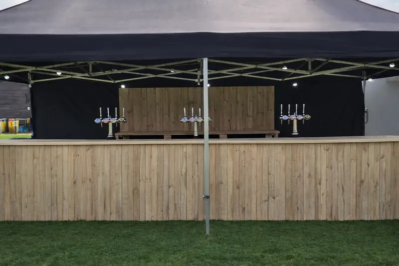 Wood festival bar unit