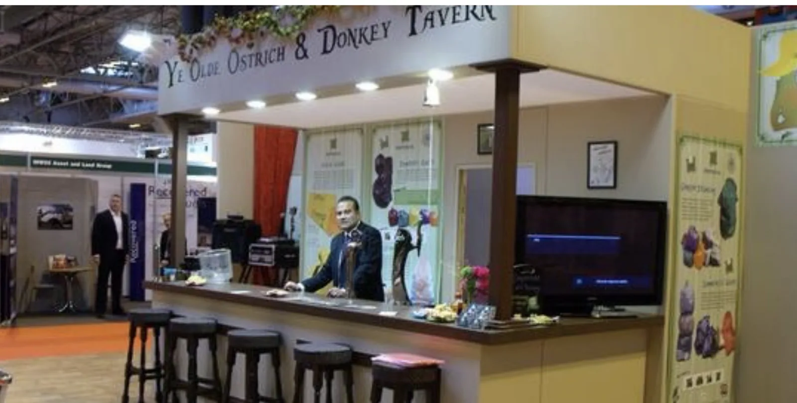 Staffed pub-style exhibition bar for Imperial Polythene at the NEC Birmingham