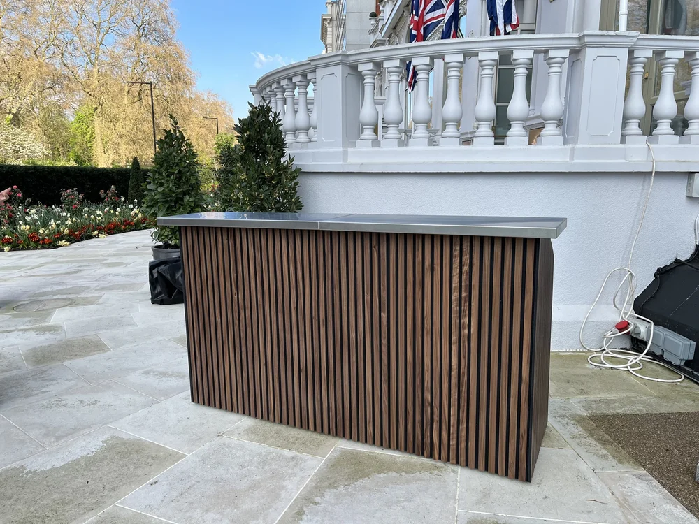 Porta bar unit wood finish