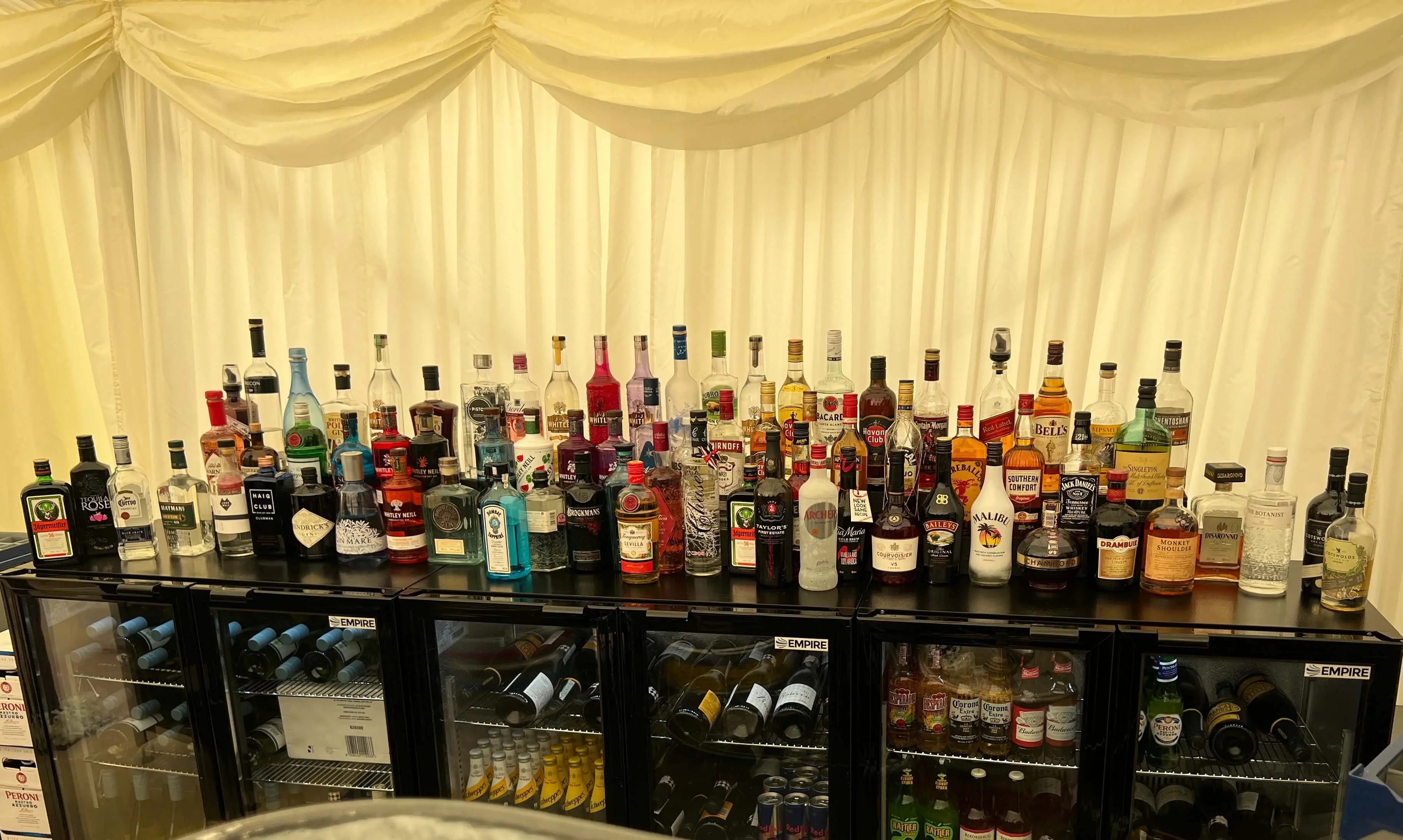 Premium drinks selection